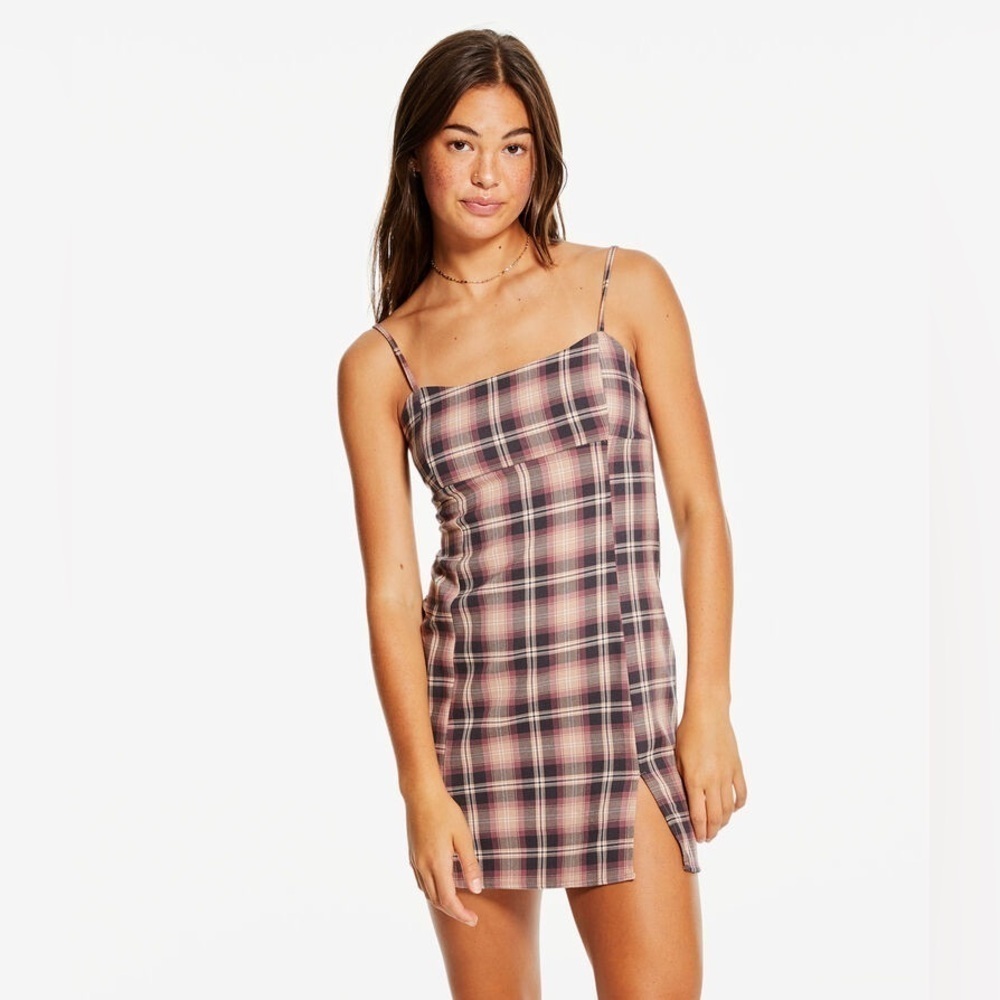 Aeropostale Plaid Scoop-Neck Slim Dress